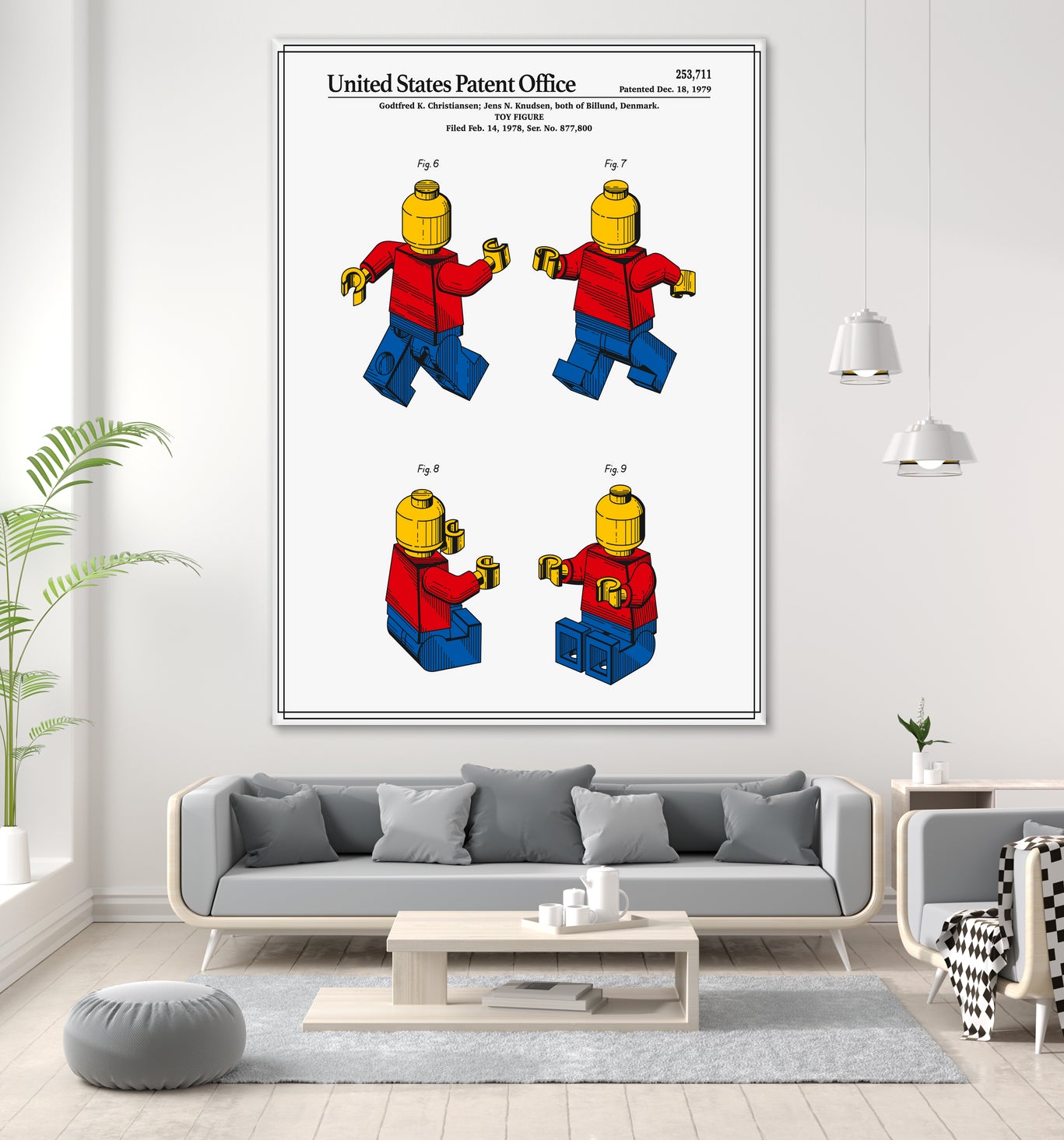 Toy Figure Patent v3 by Finlay McNevin on GIANT ART - white typography