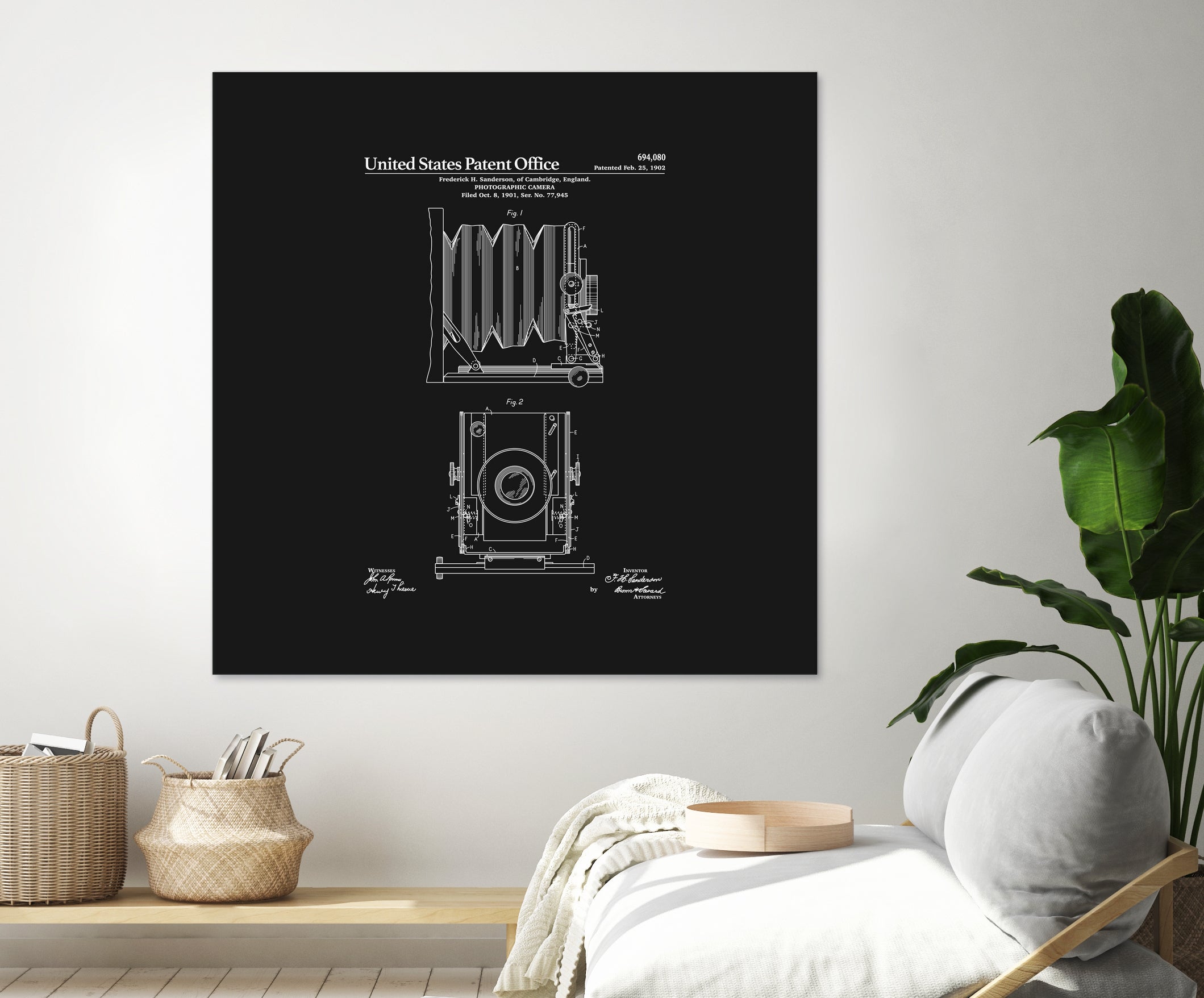 Camera Patent 1902 - Black by Finlay McNevin on GIANT ART - black typography