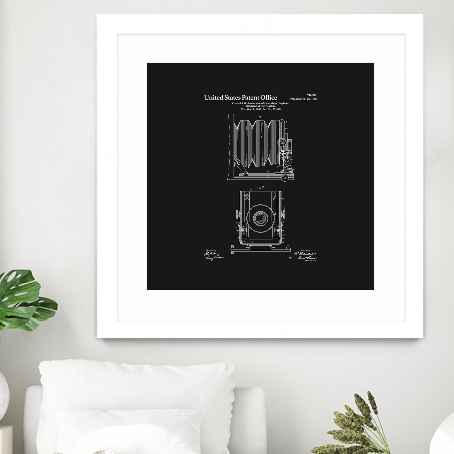 Camera Patent 1902 - Black by Finlay McNevin on GIANT ART - black typography