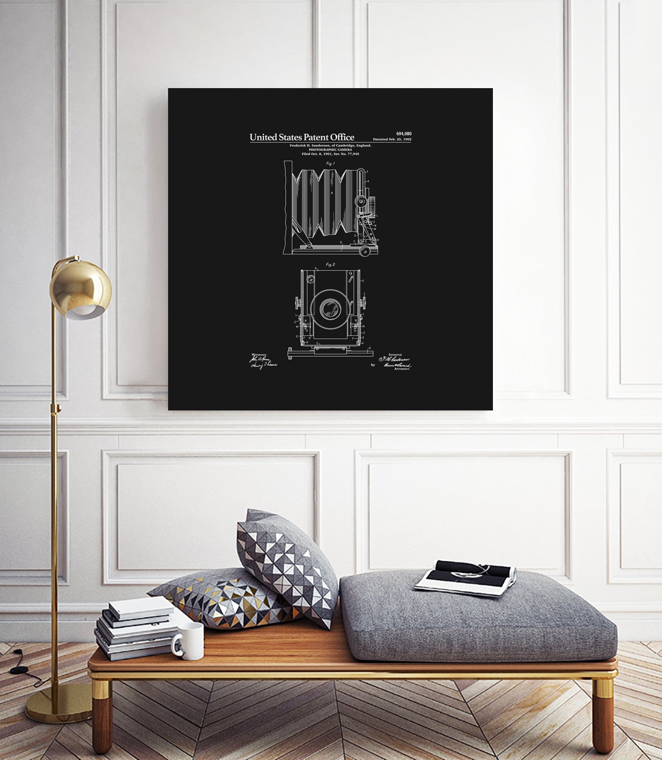 Camera Patent 1902 - Black by Finlay McNevin on GIANT ART - black typography