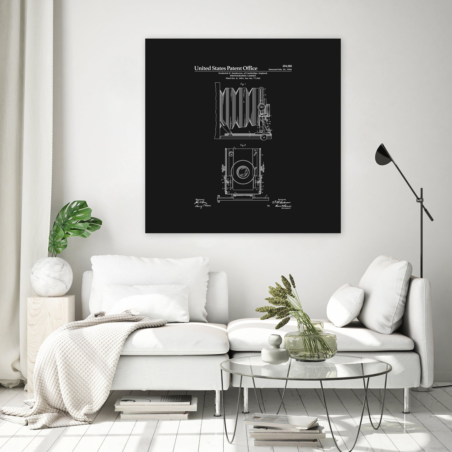 Camera Patent 1902 - Black by Finlay McNevin on GIANT ART - black typography