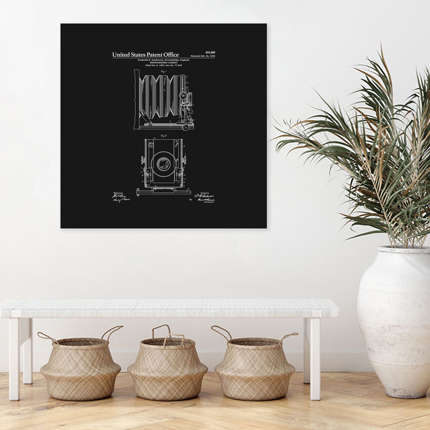 Camera Patent 1902 - Black by Finlay McNevin on GIANT ART - black typography