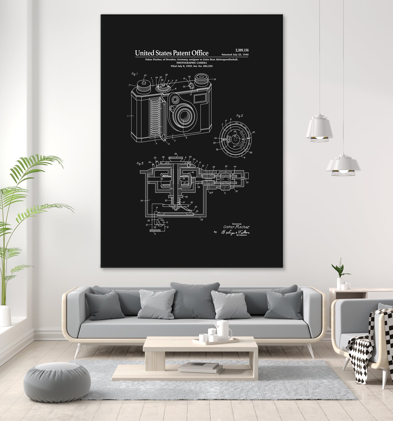 Camera Patent - Black by Finlay McNevin on GIANT ART - black typography