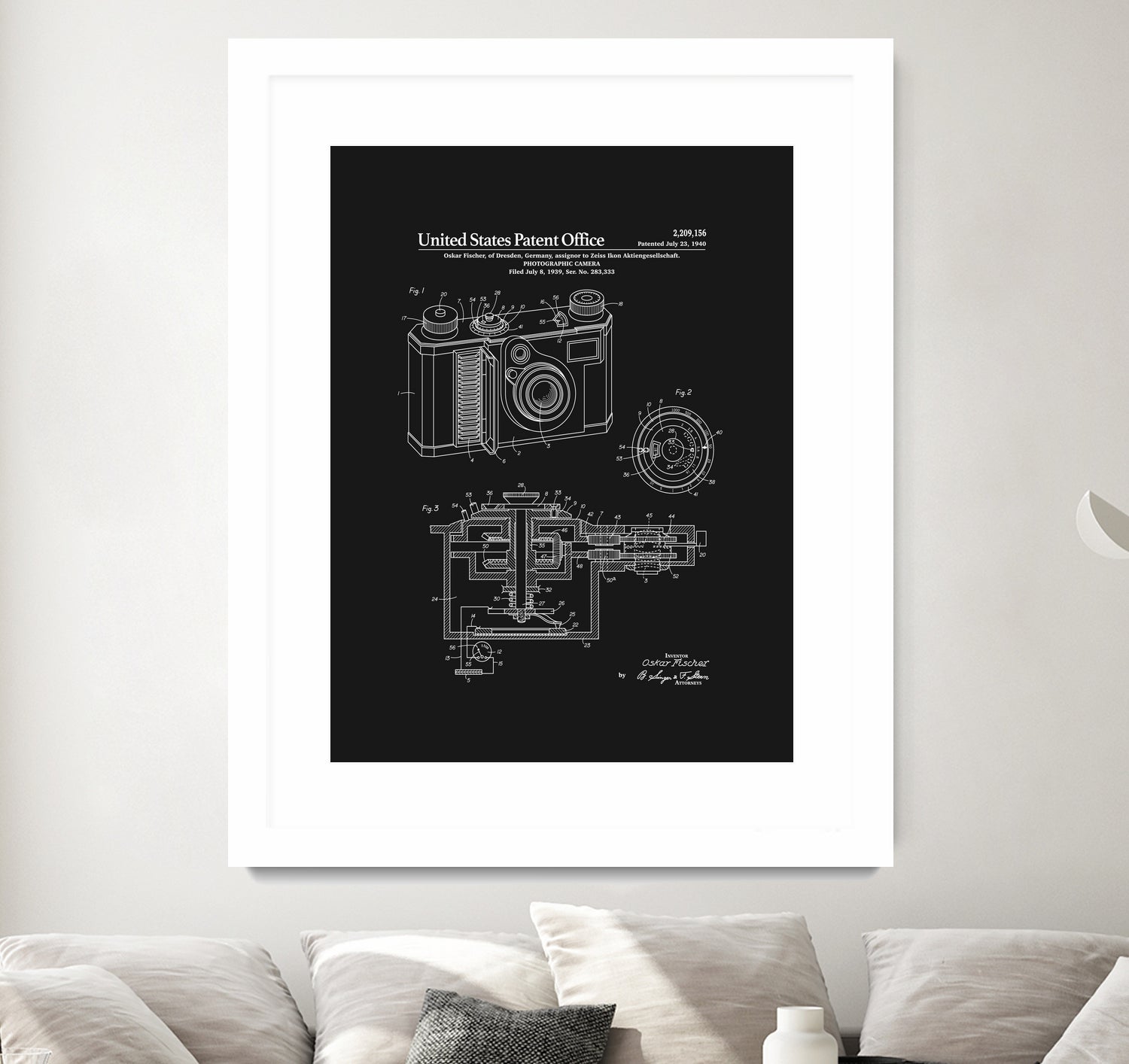 Camera Patent - Black by Finlay McNevin on GIANT ART - black typography