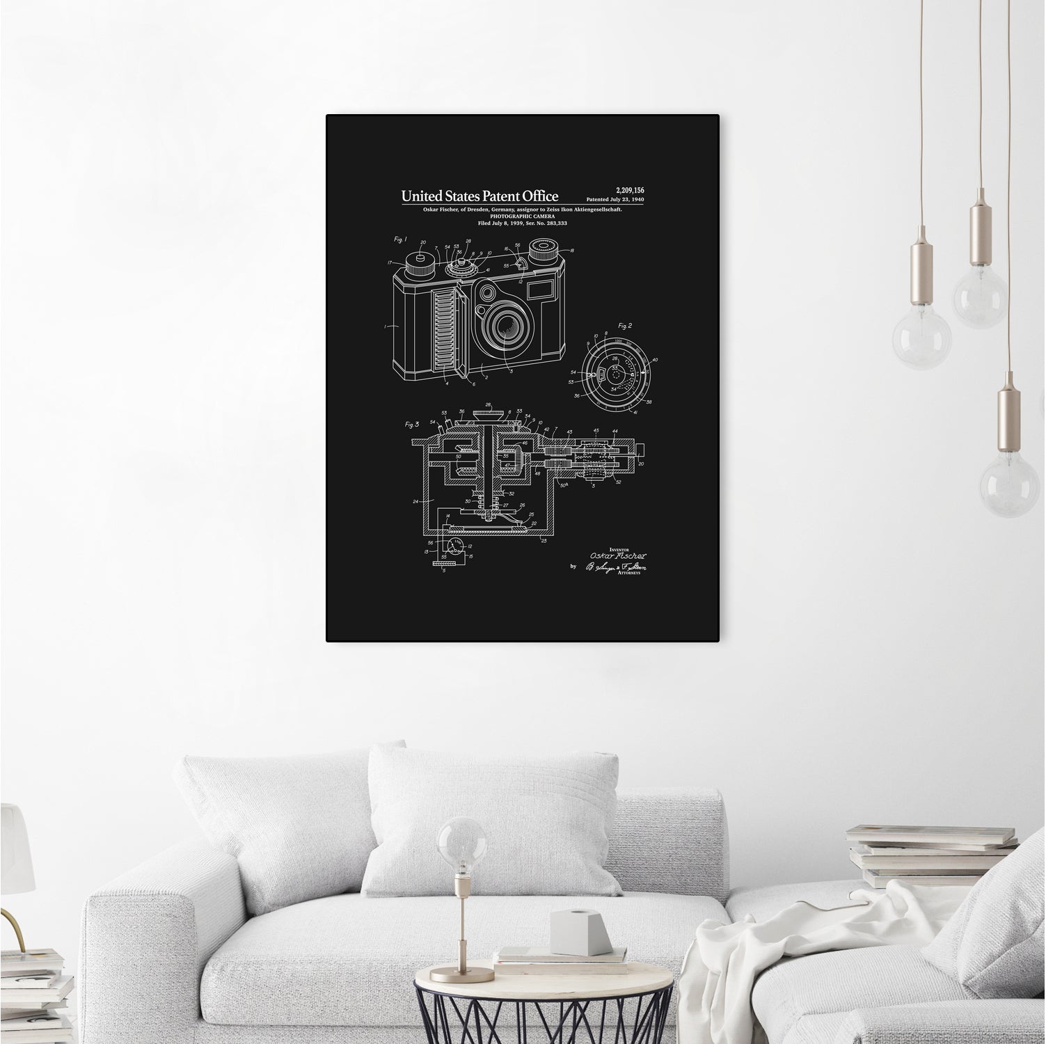 Camera Patent - Black by Finlay McNevin on GIANT ART - black typography