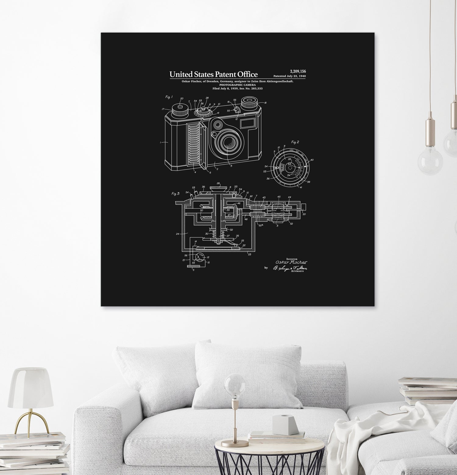 Camera Patent - Black by Finlay McNevin on GIANT ART - black typography