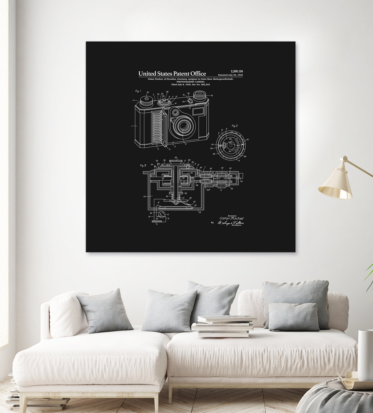 Camera Patent - Black by Finlay McNevin on GIANT ART - black typography