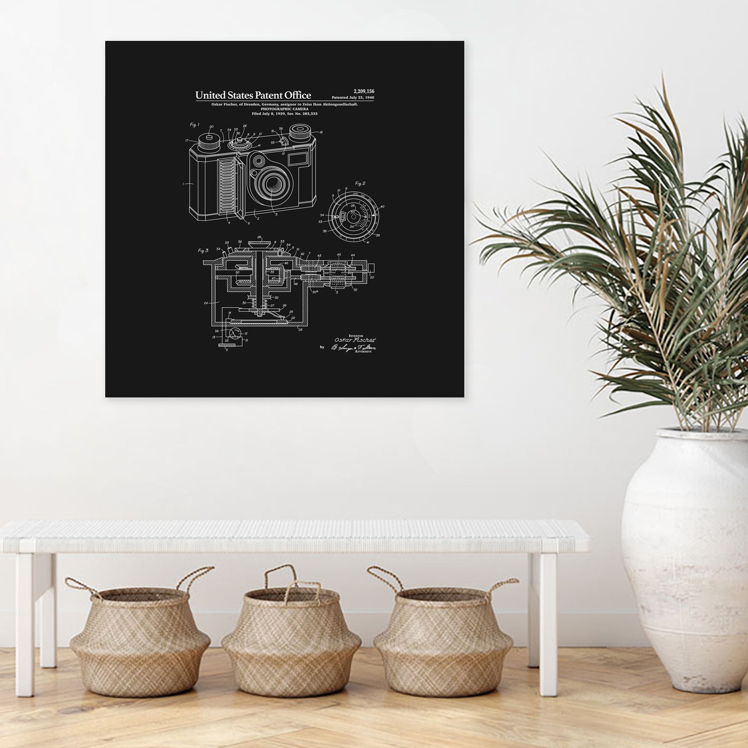 Camera Patent - Black by Finlay McNevin on GIANT ART - black typography