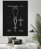 Stethoscope Patent - Black by Finlay McNevin on GIANT ART - black typography