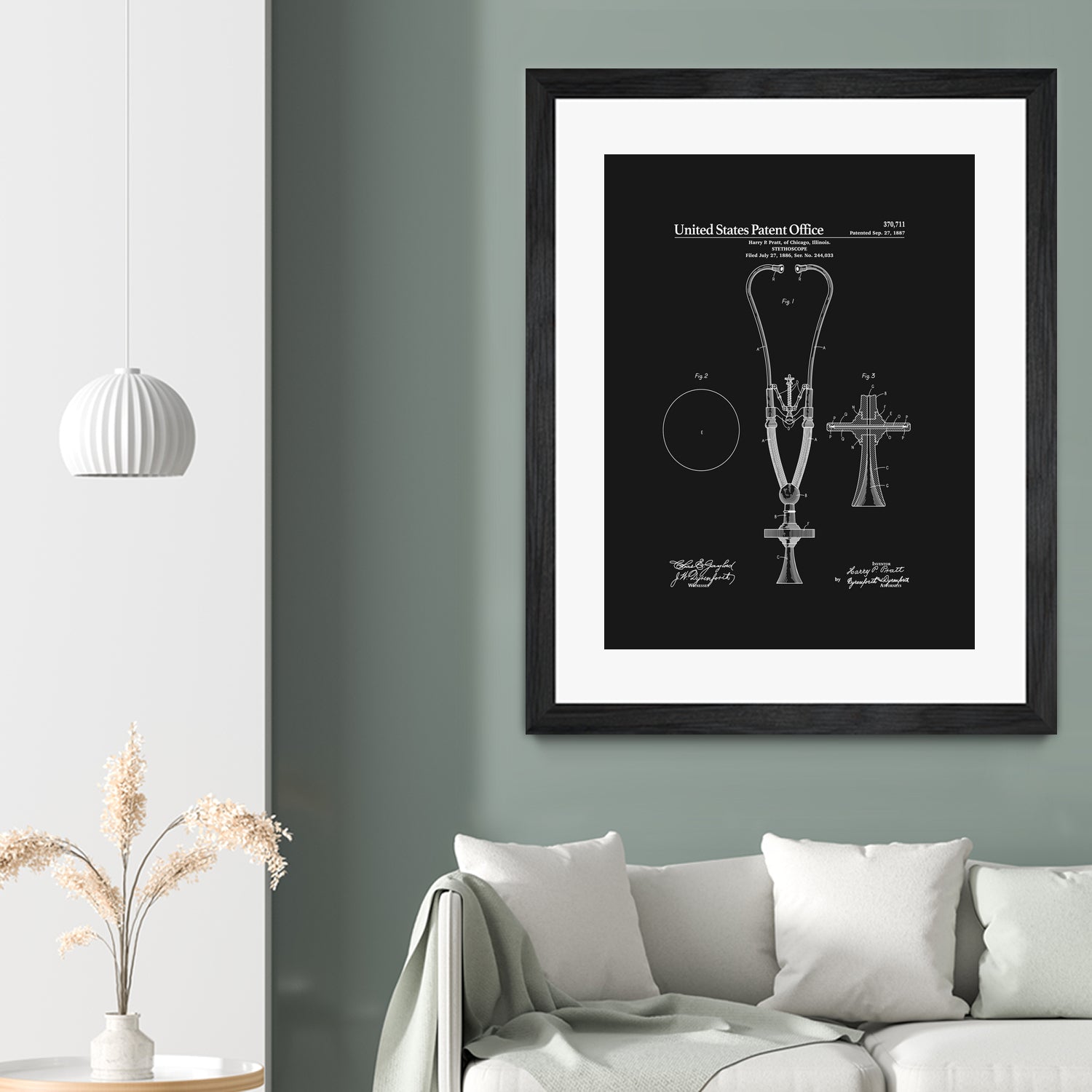 Stethoscope Patent - Black by Finlay McNevin on GIANT ART - black typography