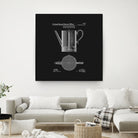 Coffee Press Patent - Black by Finlay McNevin on GIANT ART - black typography