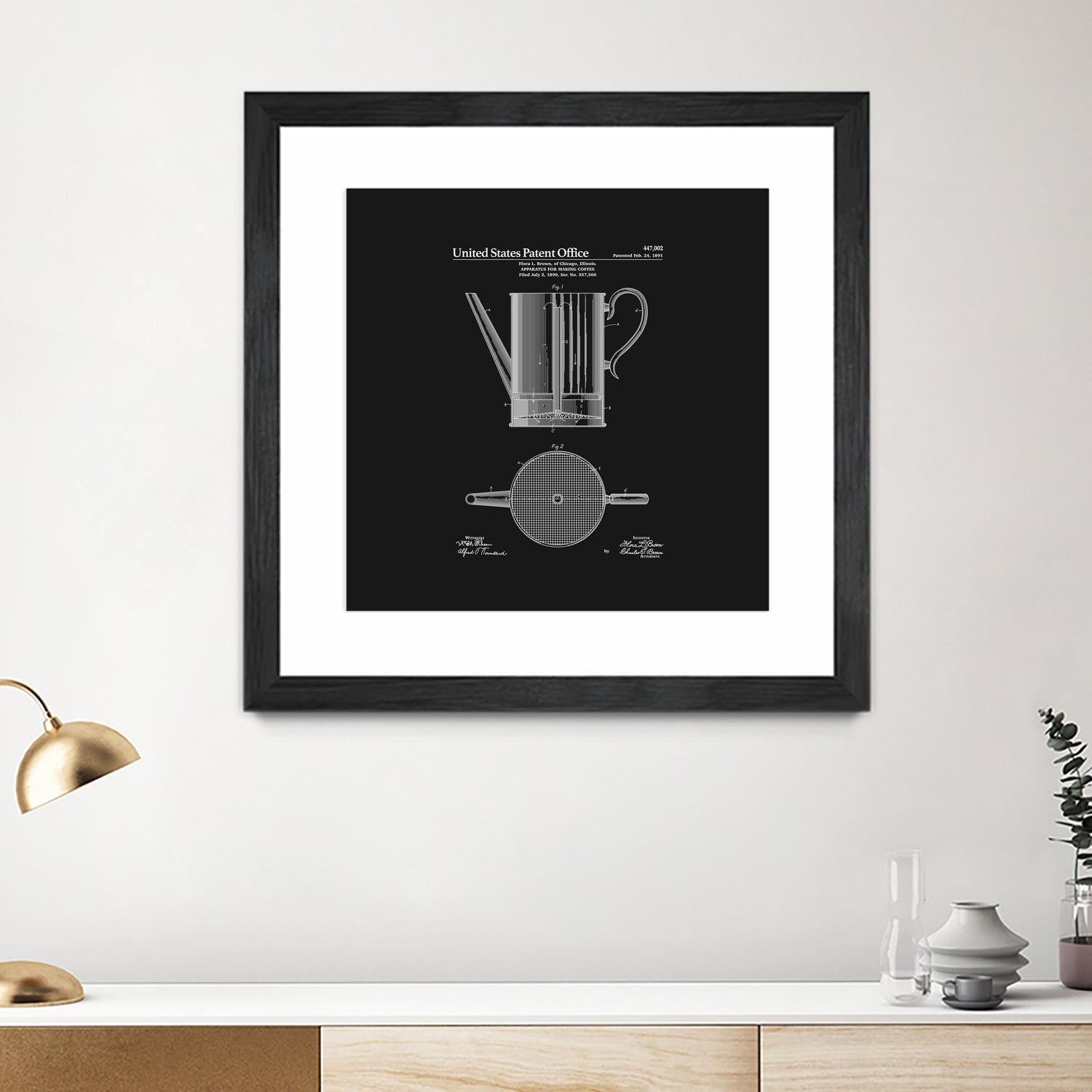 Coffee Press Patent - Black by Finlay McNevin on GIANT ART - black typography