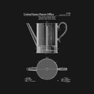 Coffee Press Patent - Black by Finlay McNevin on GIANT ART - black typography