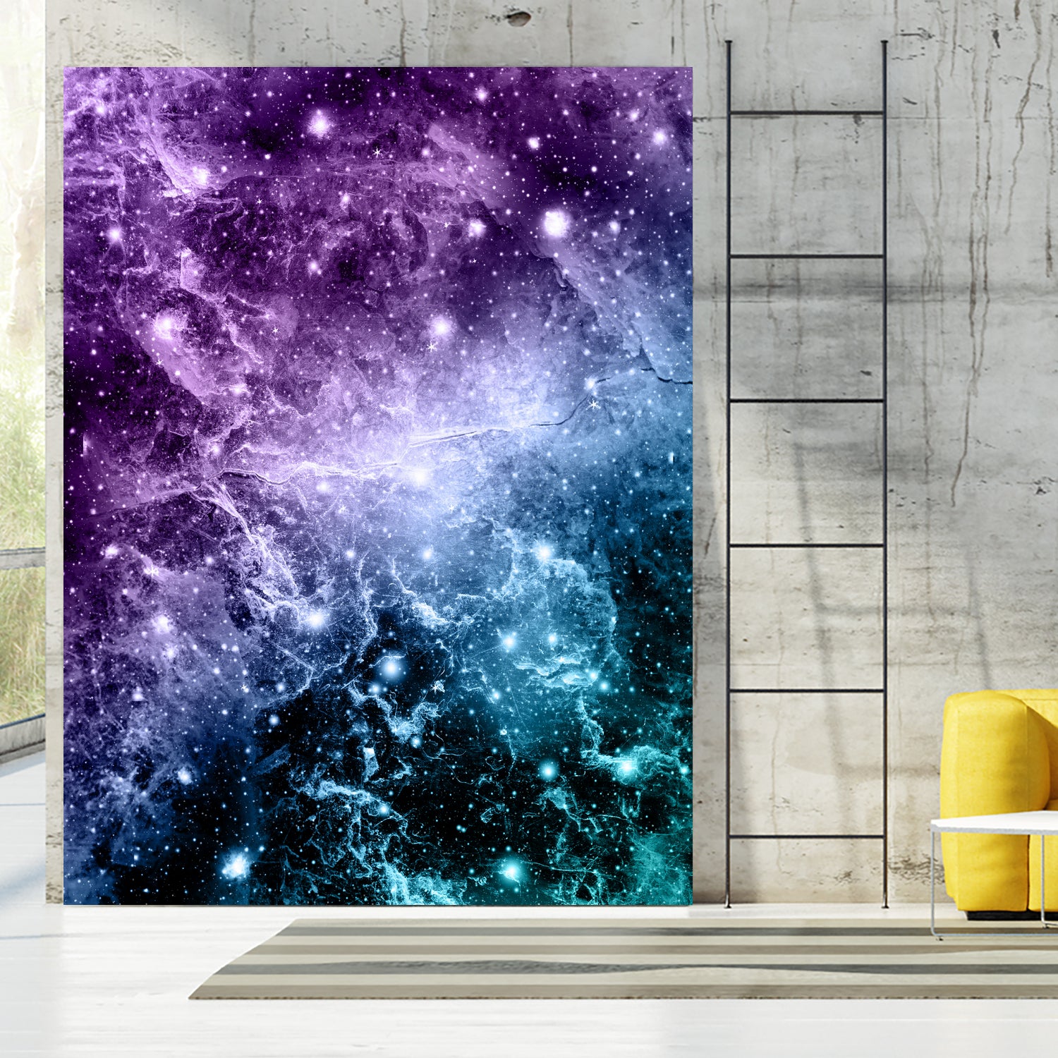 Purple Teal Galaxy Nebula Dream #4 #decor #art by Anita & Bella Jantz on GIANT ART - fuchsia photo illustration