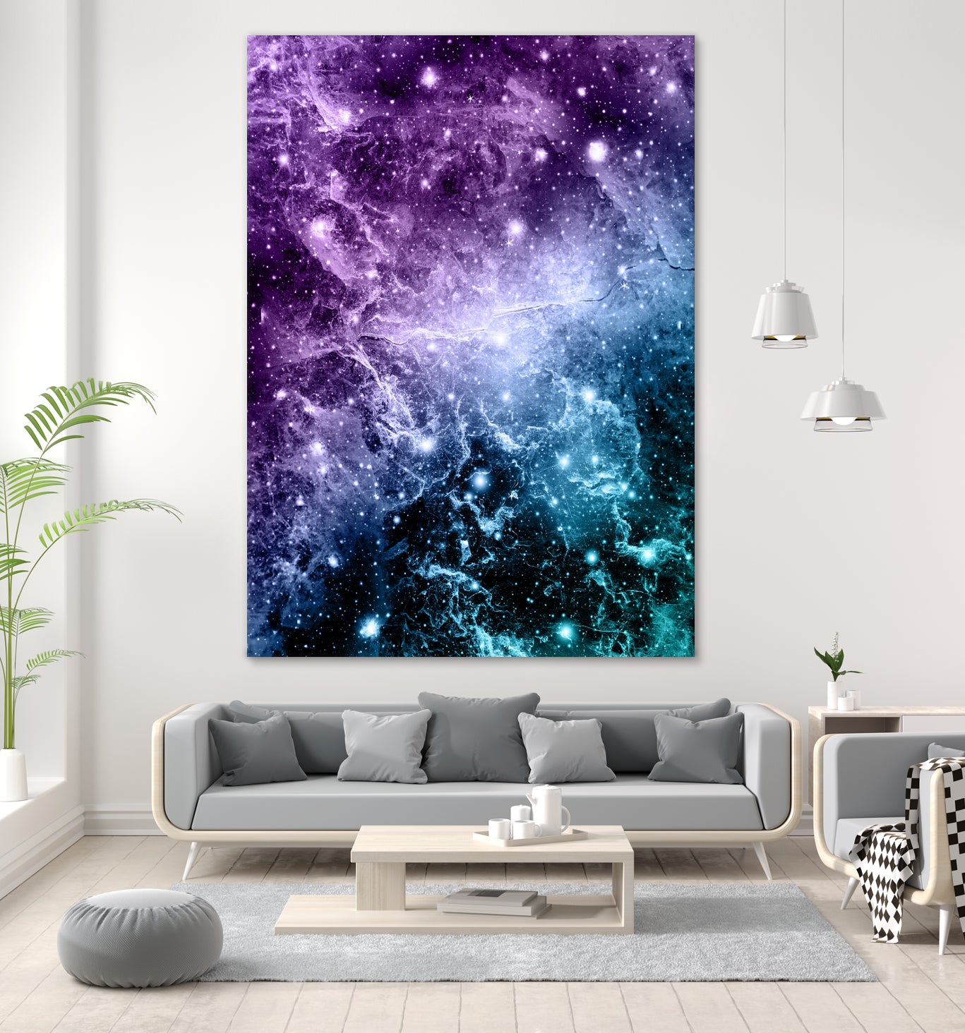 Purple Teal Galaxy Nebula Dream #4 #decor #art by Anita & Bella Jantz on GIANT ART - fuchsia photo illustration