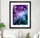 Purple Teal Galaxy Nebula Dream #4 #decor #art by Anita & Bella Jantz on GIANT ART - fuchsia photo illustration