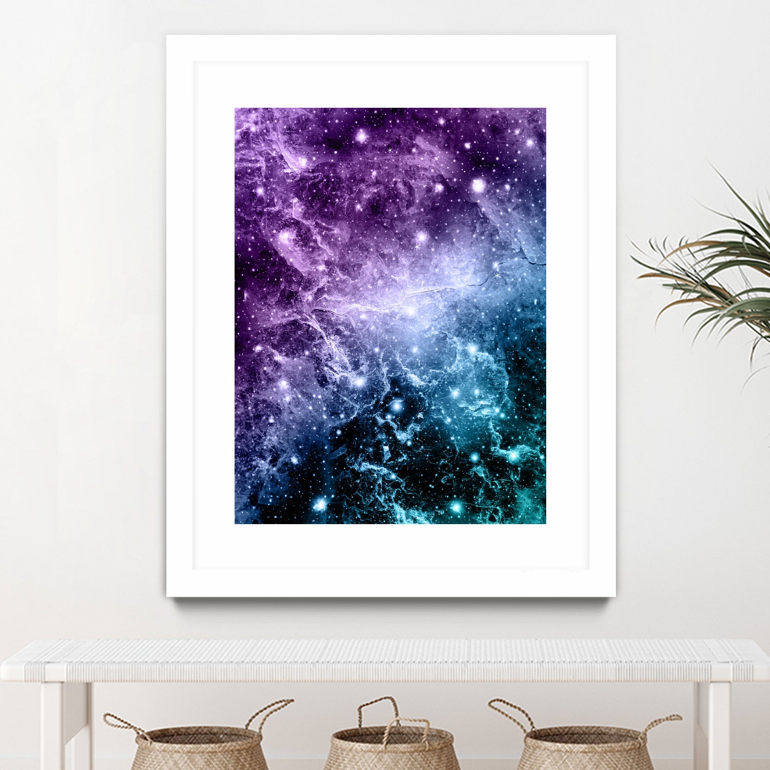 Purple Teal Galaxy Nebula Dream #4 #decor #art by Anita & Bella Jantz on GIANT ART - fuchsia photo illustration