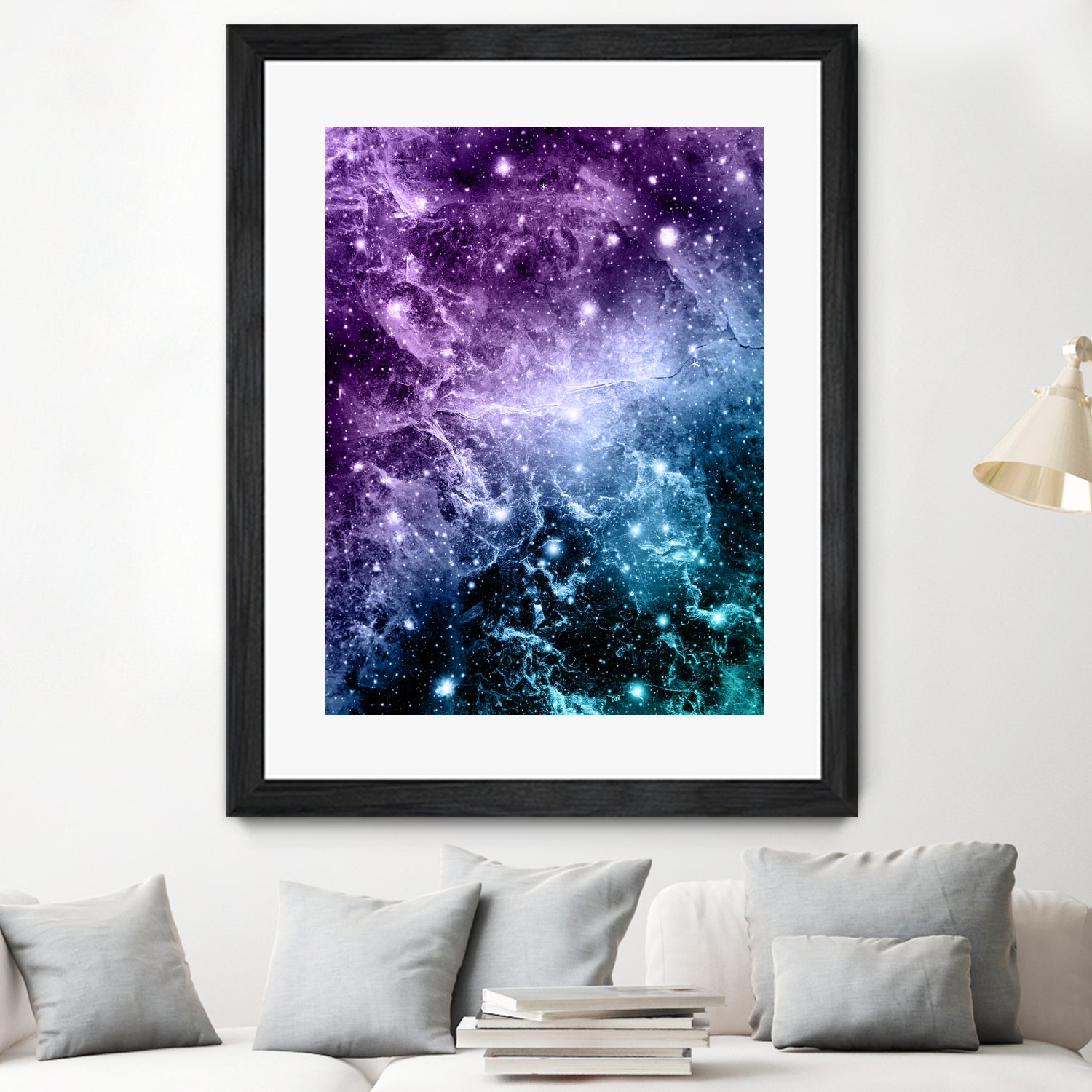 Purple Teal Galaxy Nebula Dream #4 #decor #art by Anita & Bella Jantz on GIANT ART - fuchsia photo illustration