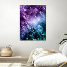 Purple Teal Galaxy Nebula Dream #4 #decor #art by Anita & Bella Jantz on GIANT ART - fuchsia photo illustration