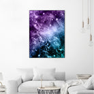 Purple Teal Galaxy Nebula Dream #4 #decor #art by Anita & Bella Jantz on GIANT ART - fuchsia photo illustration