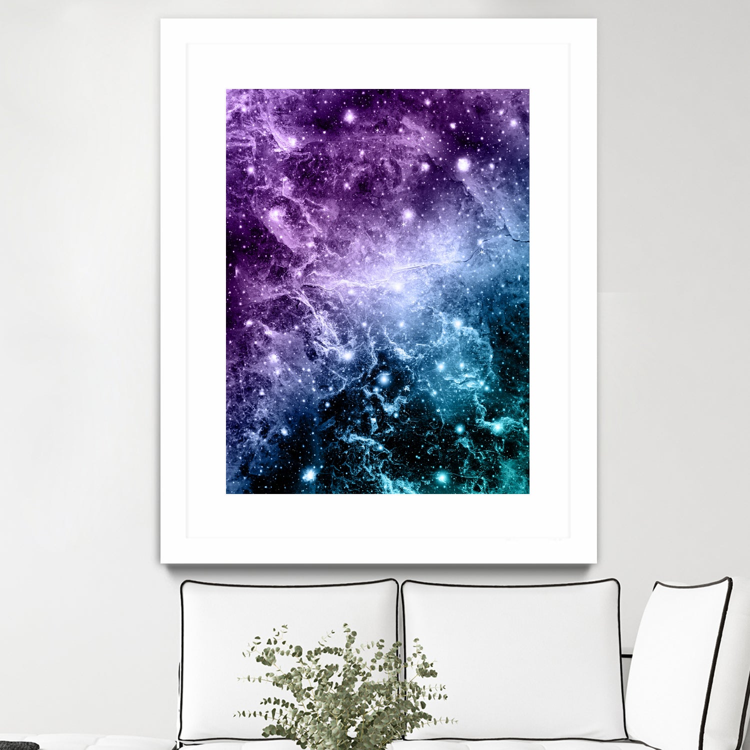 Purple Teal Galaxy Nebula Dream #4 #decor #art by Anita & Bella Jantz on GIANT ART - fuchsia photo illustration