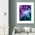 Purple Teal Galaxy Nebula Dream #4 #decor #art by Anita & Bella Jantz on GIANT ART - fuchsia photo illustration