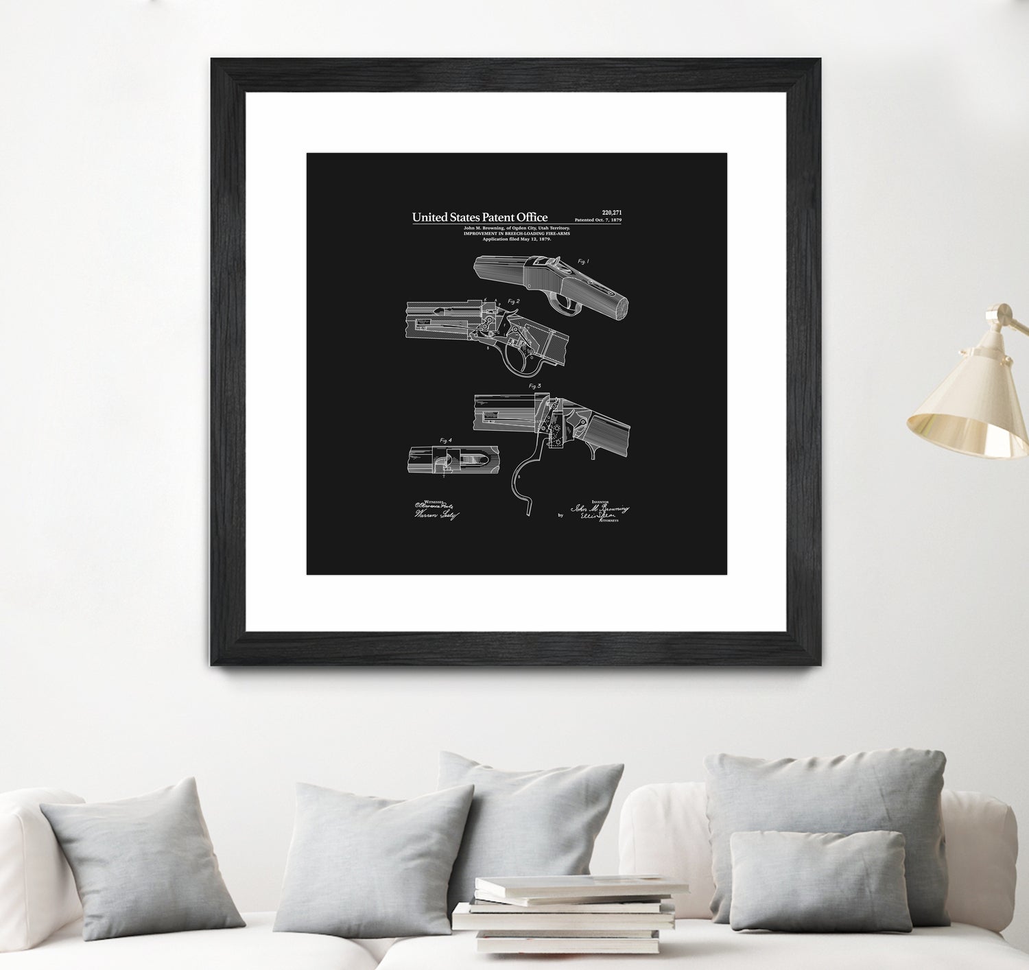 Breech Loading Rifle Patent - Black by Finlay McNevin on GIANT ART - black typography