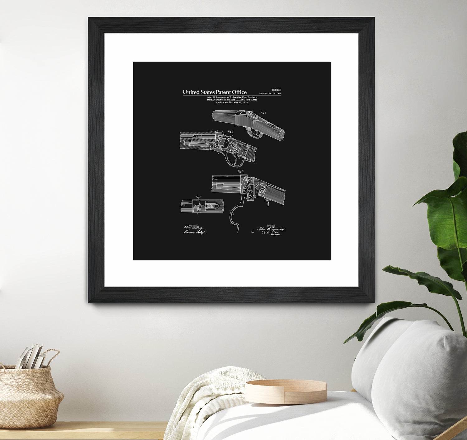 Breech Loading Rifle Patent - Black by Finlay McNevin on GIANT ART - black typography