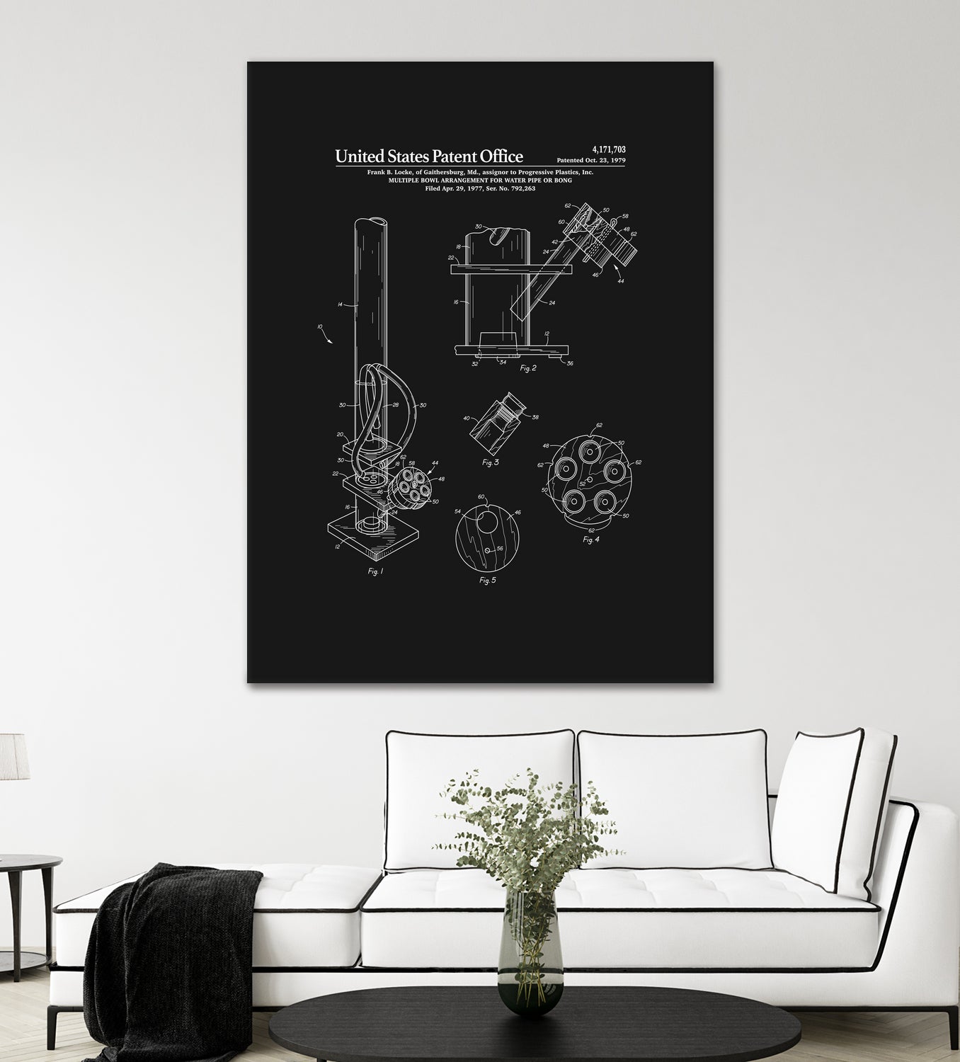 Bong Patent - Black by Finlay McNevin on GIANT ART - black typography