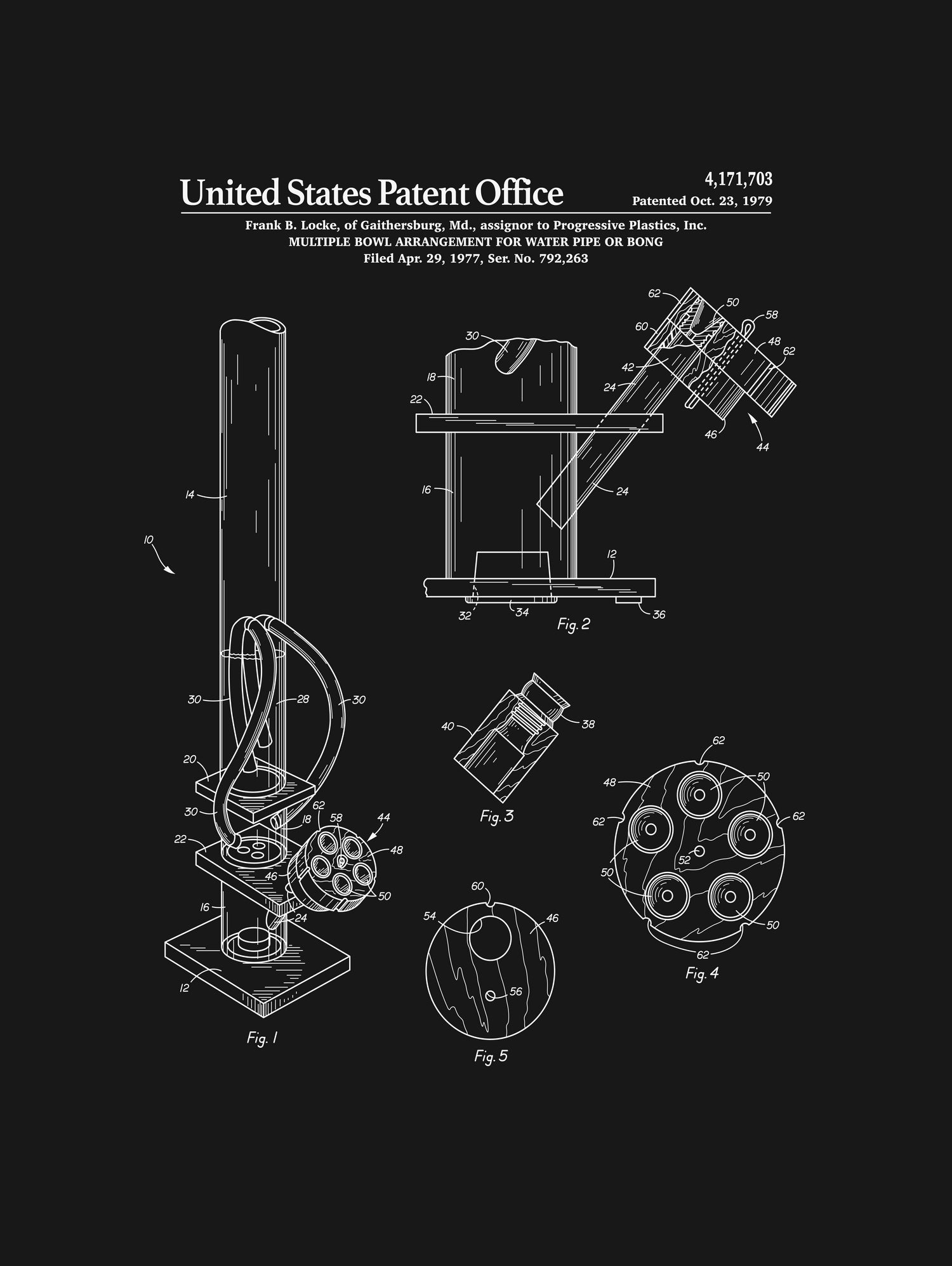 Bong Patent - Black by Finlay McNevin on GIANT ART - black typography