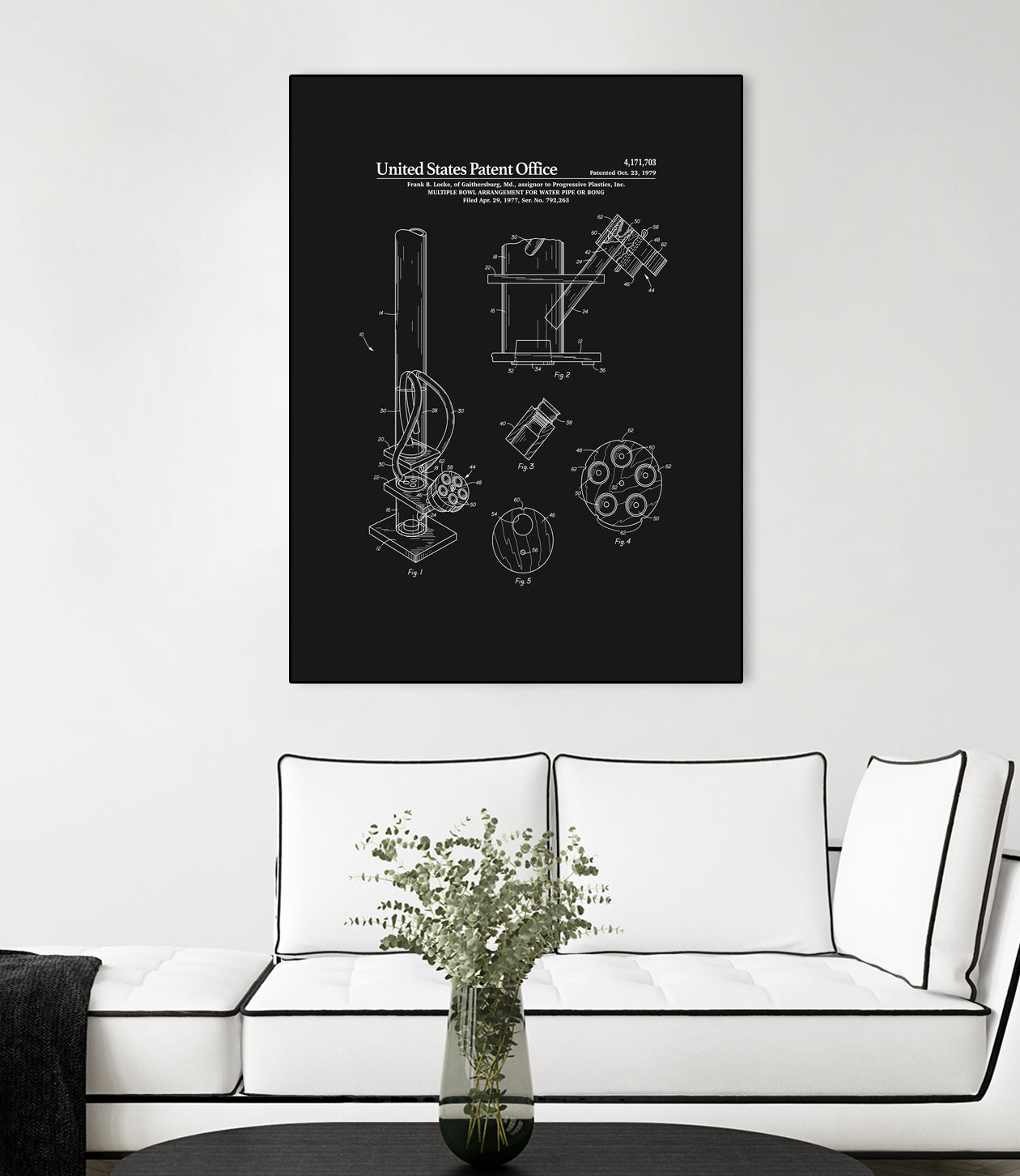 Bong Patent - Black by Finlay McNevin on GIANT ART - black typography