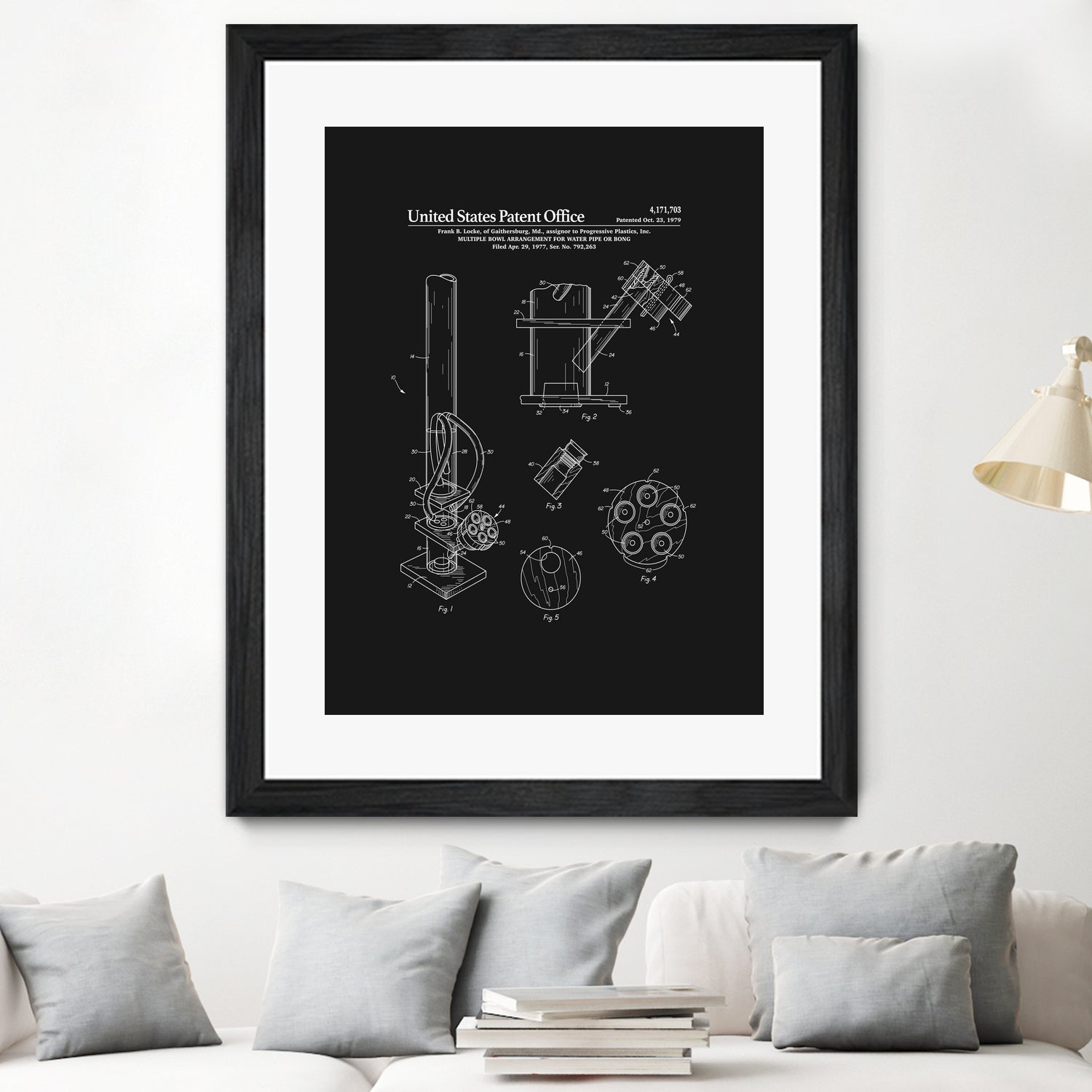 Bong Patent - Black by Finlay McNevin on GIANT ART - black typography