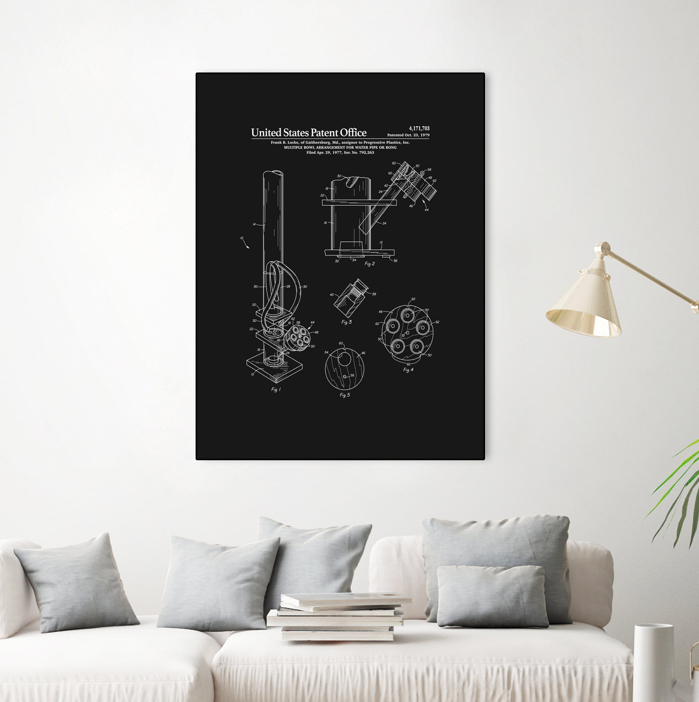 Bong Patent - Black by Finlay McNevin on GIANT ART - black typography