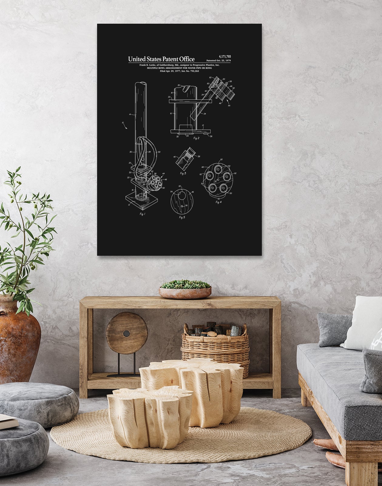 Bong Patent - Black by Finlay McNevin on GIANT ART - black typography