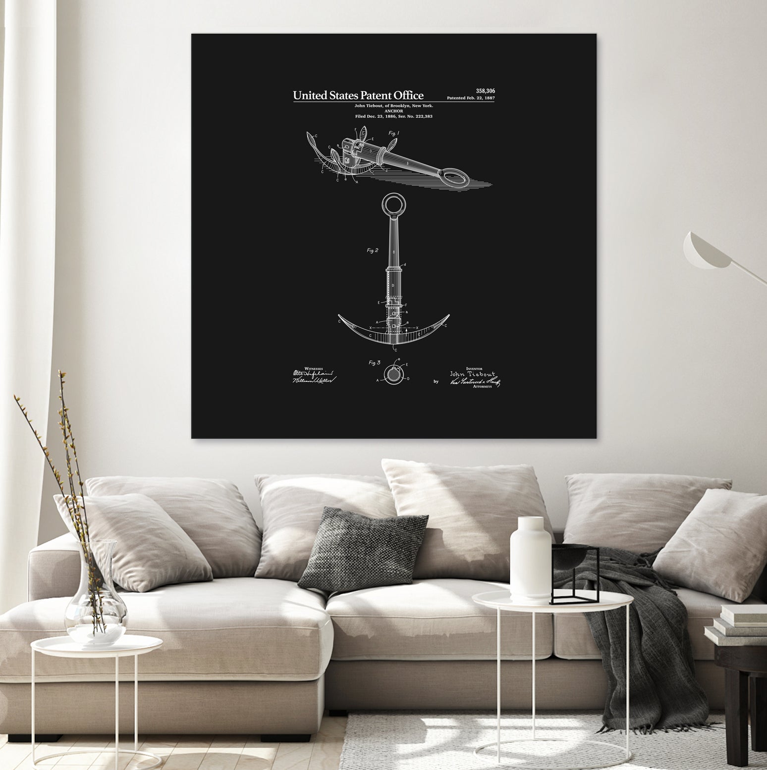 Anchor Patent - Black by Finlay McNevin on GIANT ART - black typography