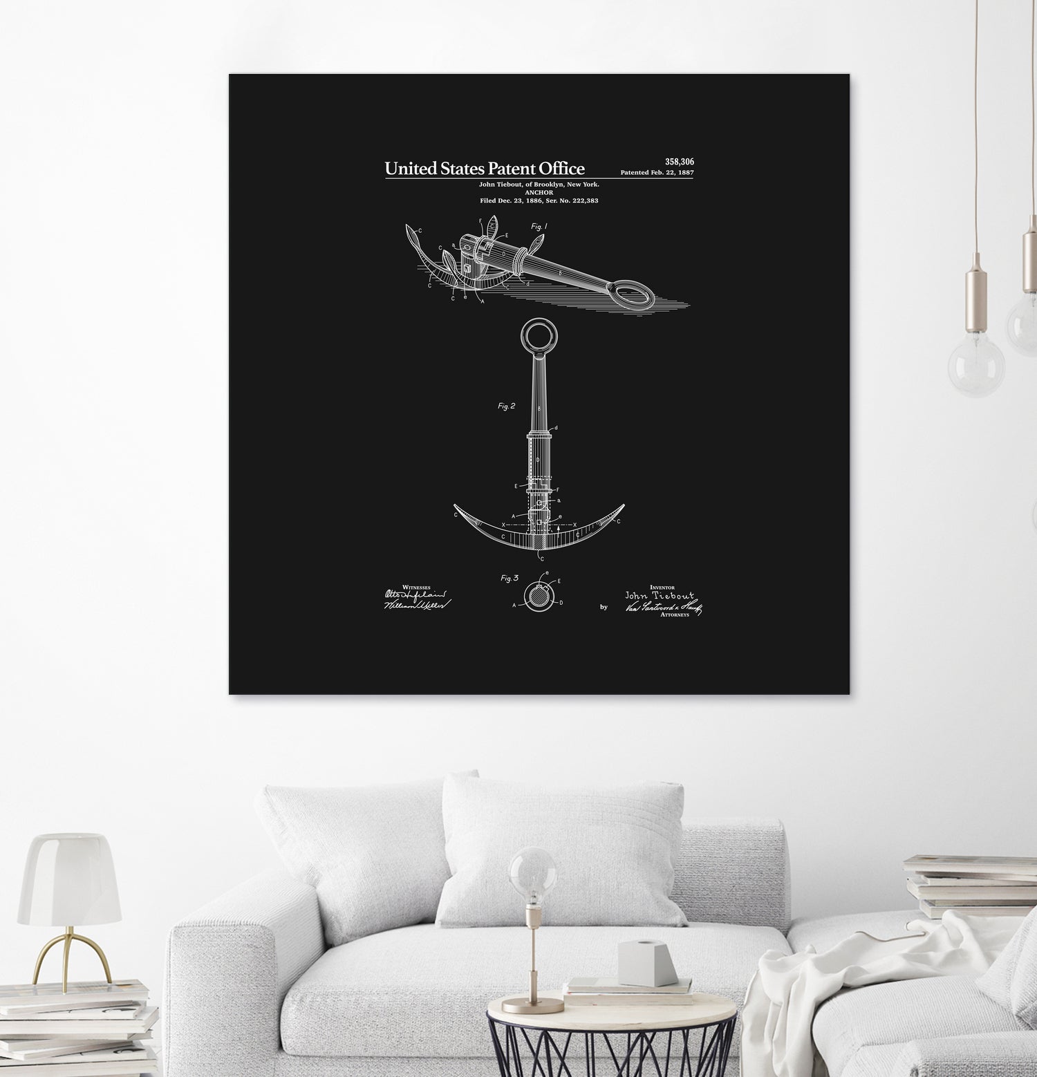 Anchor Patent - Black by Finlay McNevin on GIANT ART - black typography