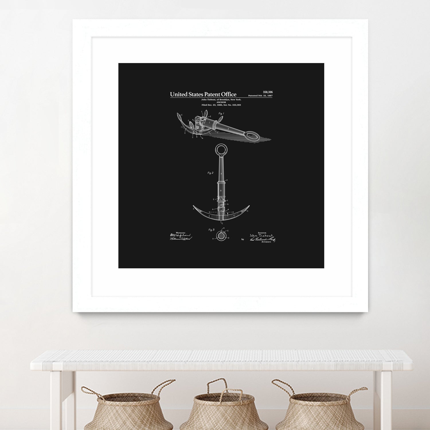 Anchor Patent - Black by Finlay McNevin on GIANT ART - black typography