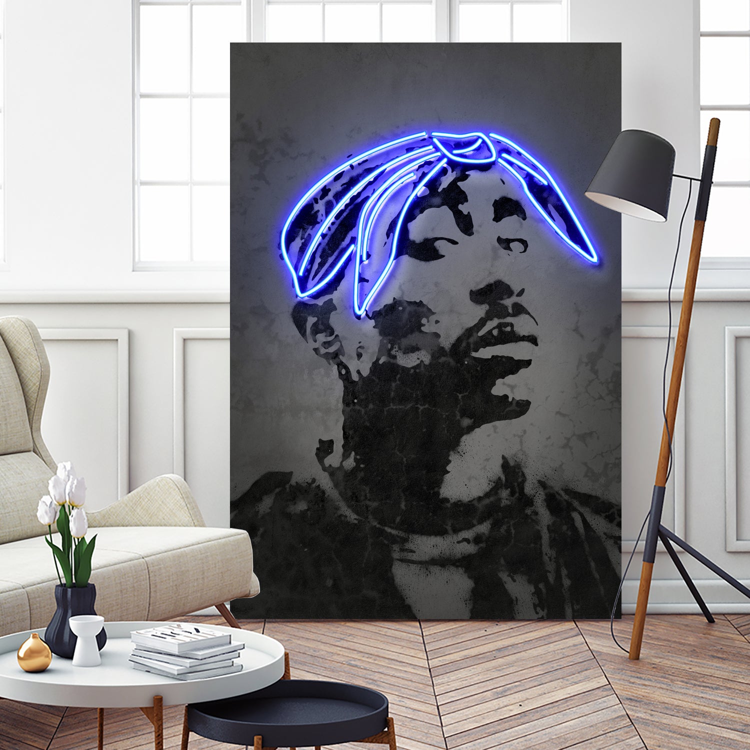 2Pac by Octavian Mihai Mielu on GIANT ART - gray photo manipulation