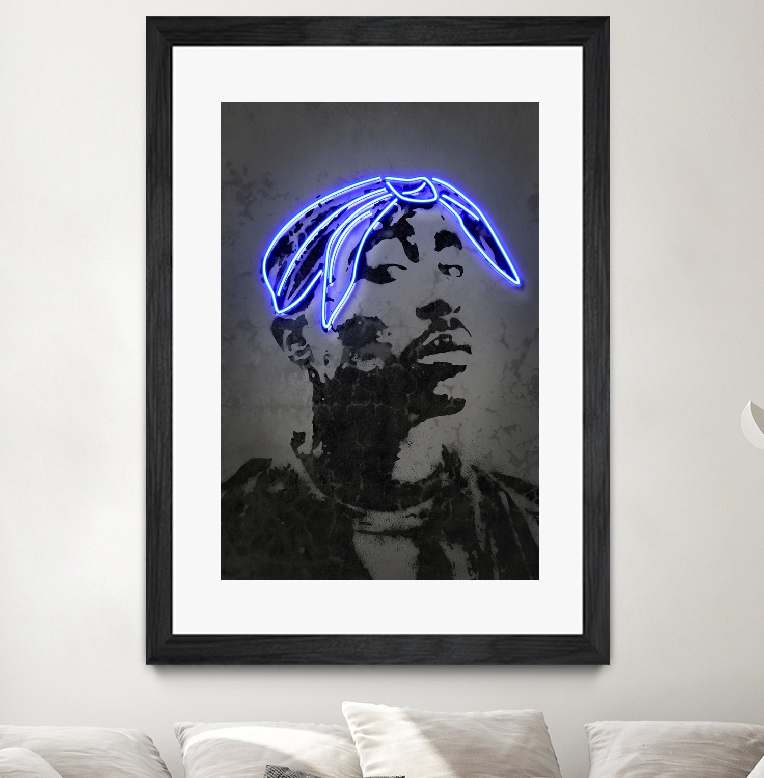 2Pac by Octavian Mihai Mielu on GIANT ART - gray photo manipulation