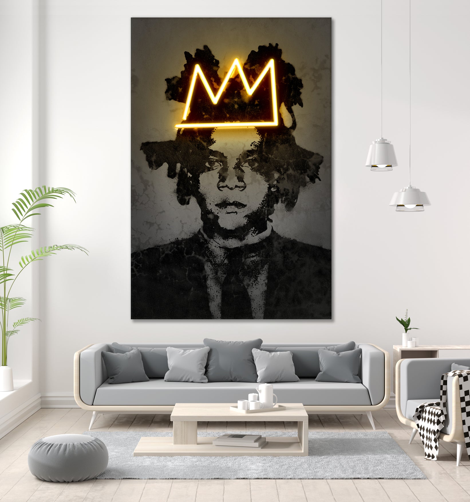 Basquiat by Octavian Mihai Mielu on GIANT ART - yellow photo manipulation