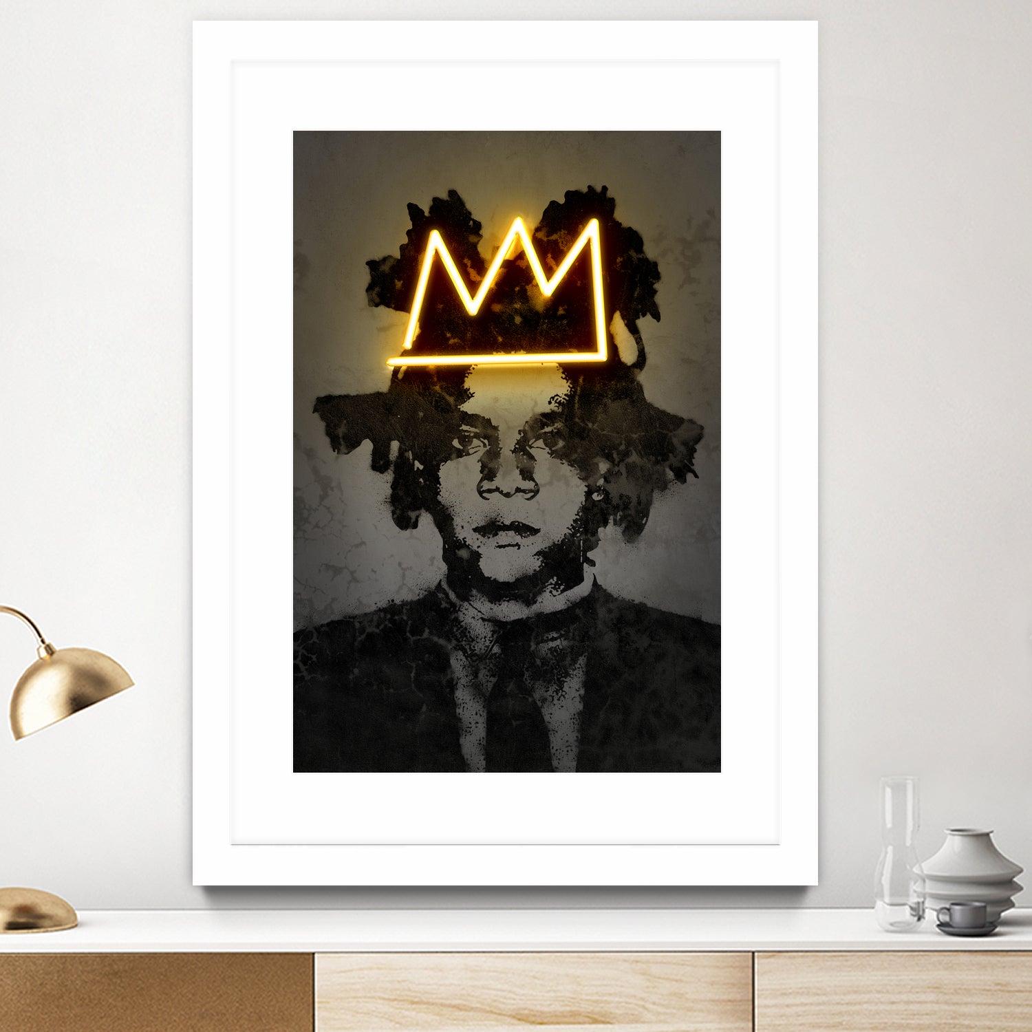 Basquiat by Octavian Mihai Mielu on GIANT ART - yellow photo manipulation