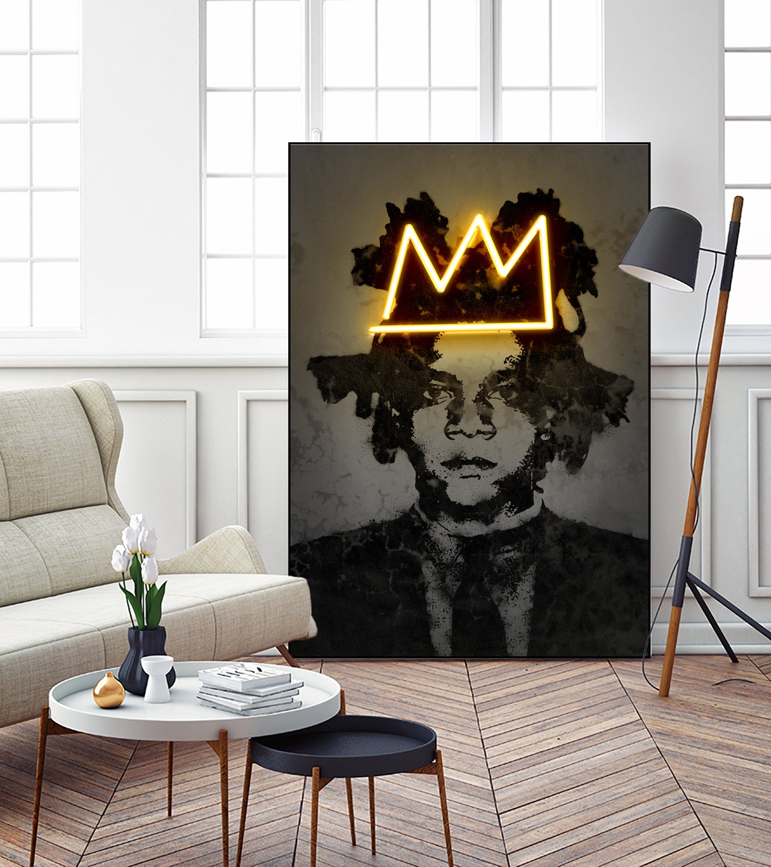 Basquiat by Octavian Mihai Mielu on GIANT ART - yellow photo manipulation