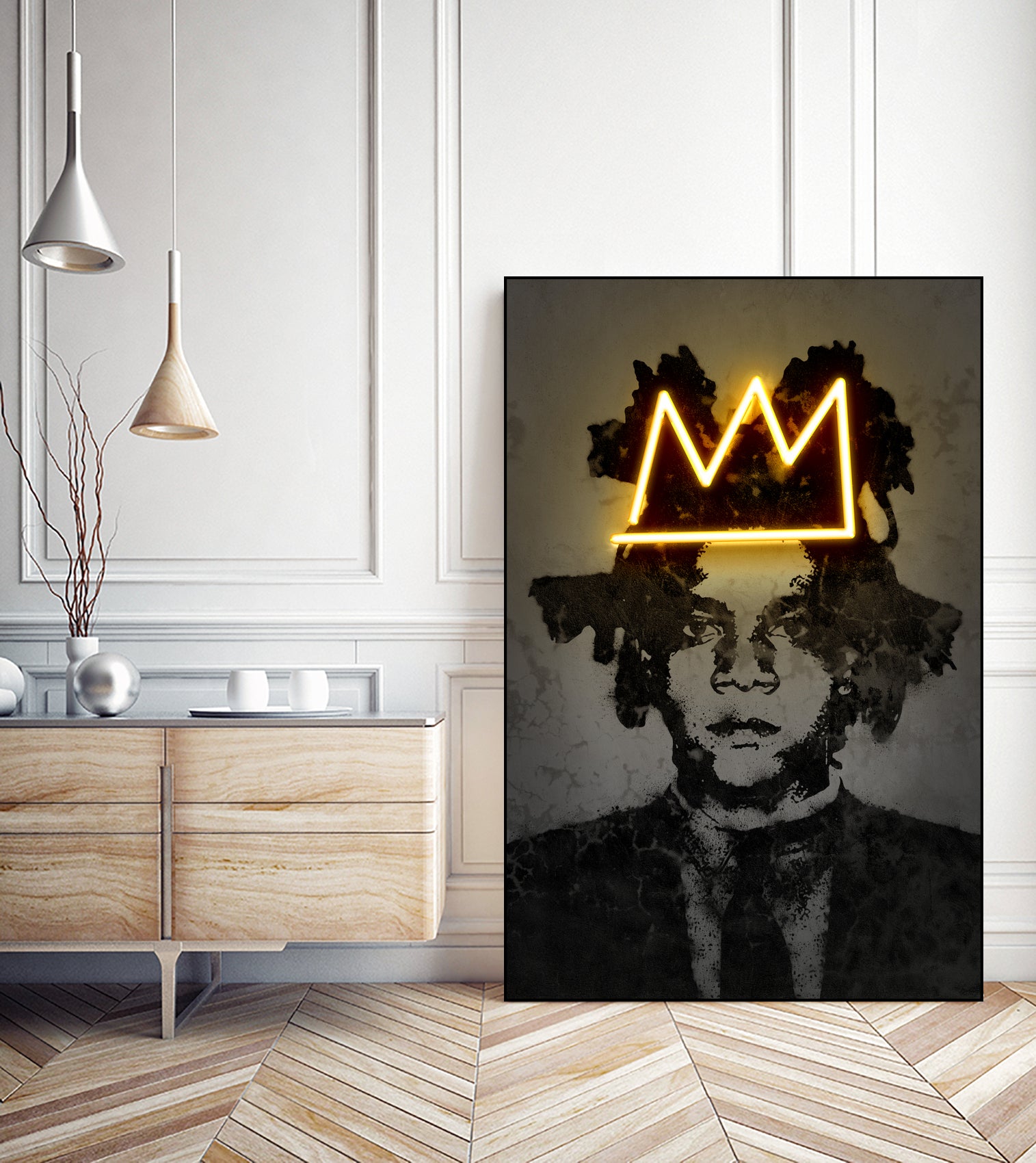 Basquiat by Octavian Mihai Mielu on GIANT ART - yellow photo manipulation