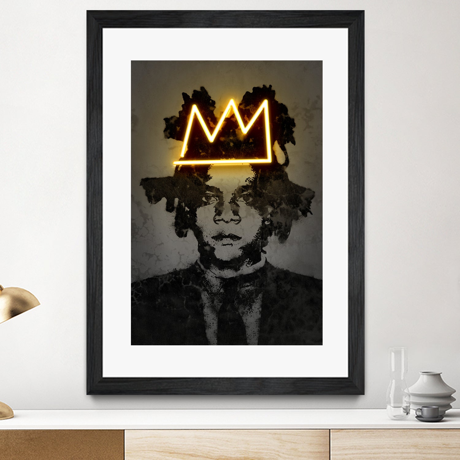 Basquiat by Octavian Mihai Mielu on GIANT ART - yellow photo manipulation