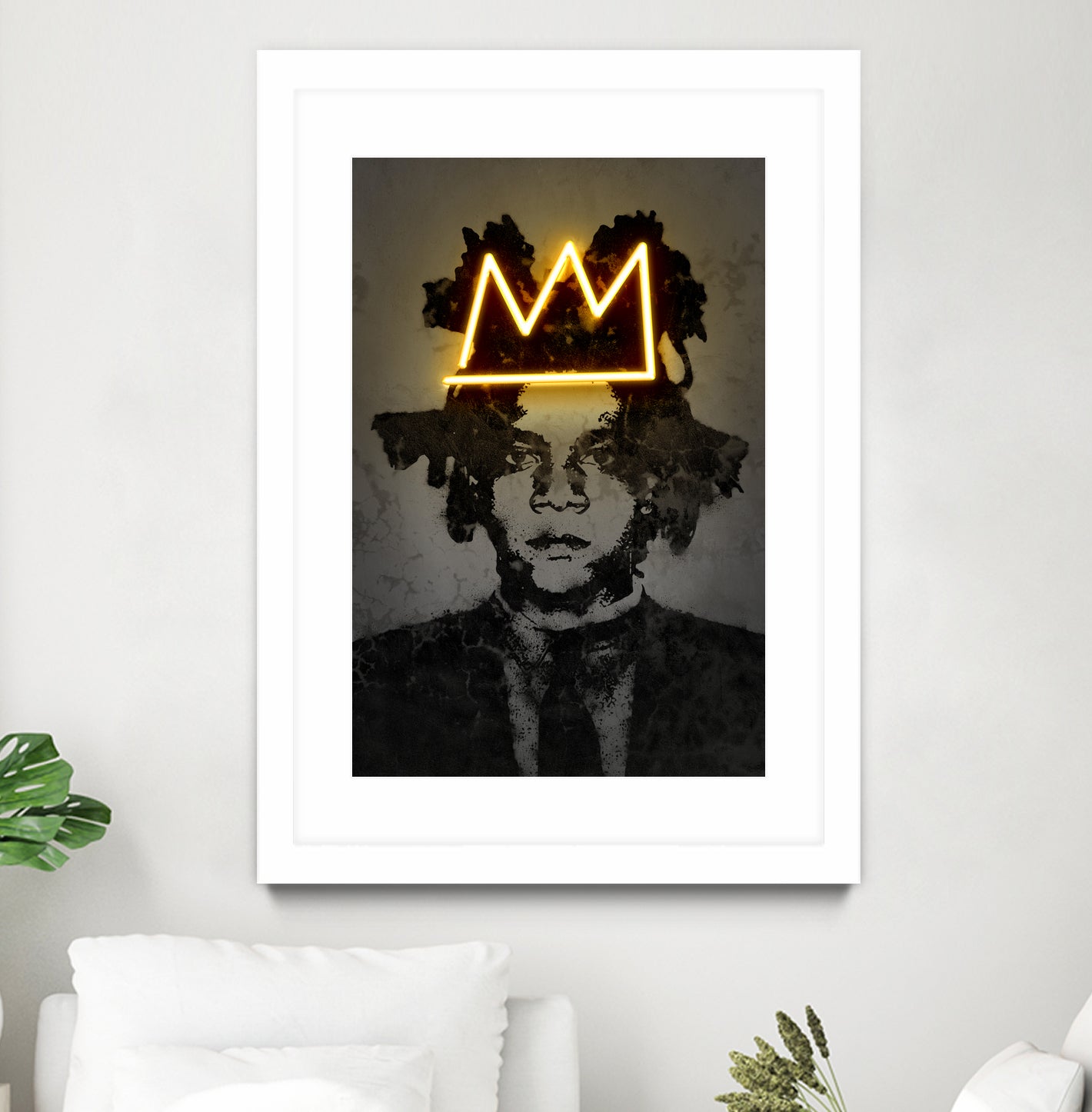 Basquiat by Octavian Mihai Mielu on GIANT ART - yellow photo manipulation