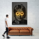 John Lennon by Octavian Mihai Mielu on GIANT ART - yellow photo manipulation