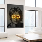 John Lennon by Octavian Mihai Mielu on GIANT ART - yellow photo manipulation