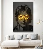 John Lennon by Octavian Mihai Mielu on GIANT ART - yellow photo manipulation