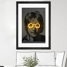 John Lennon by Octavian Mihai Mielu on GIANT ART - yellow photo manipulation