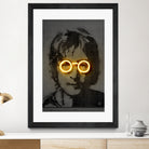 John Lennon by Octavian Mihai Mielu on GIANT ART - yellow photo manipulation